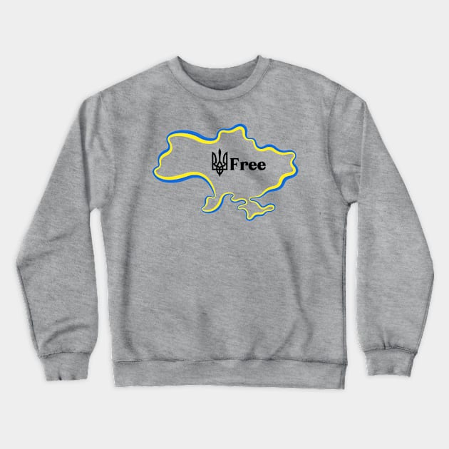 Free Ukraine Crewneck Sweatshirt by julia_printshop